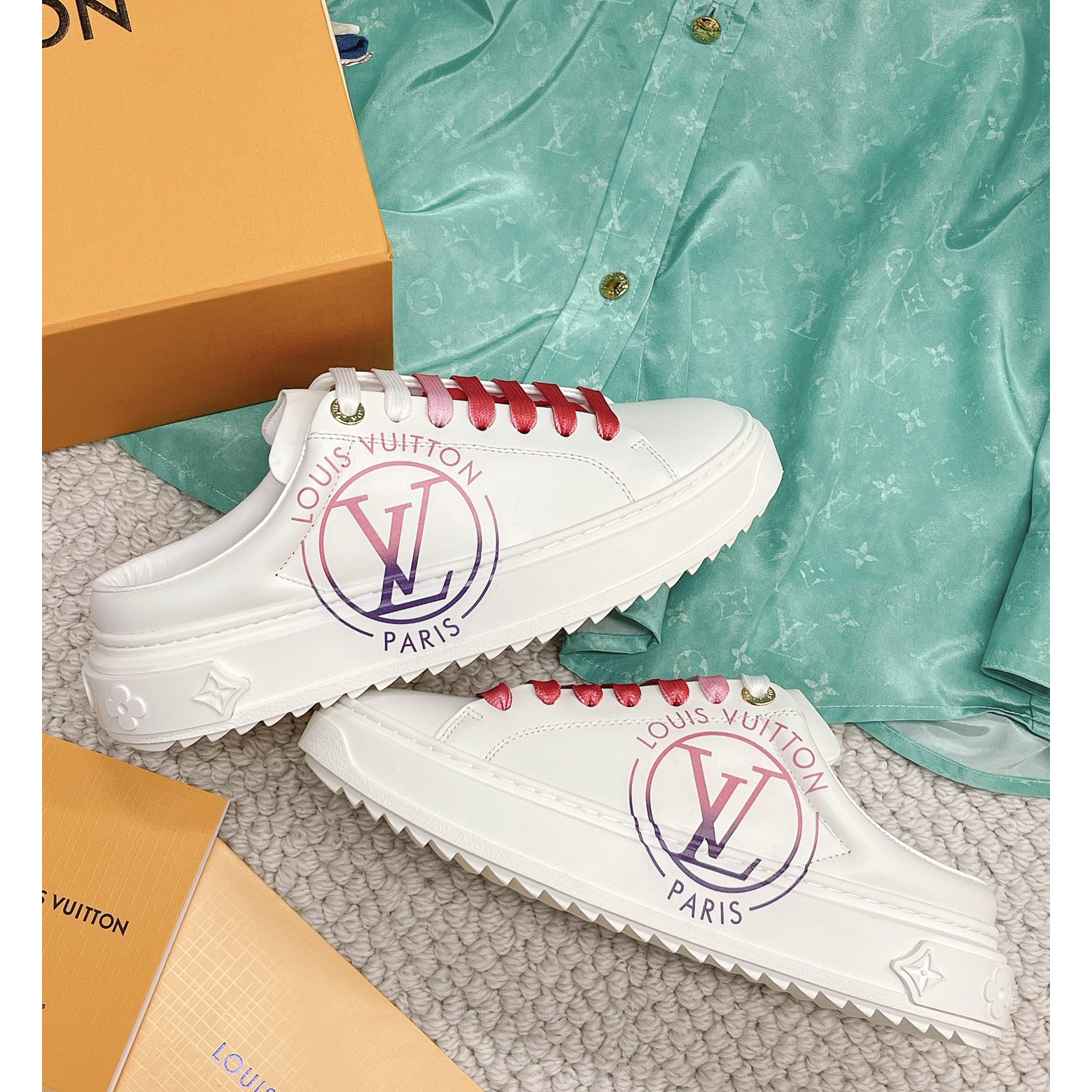 Louis Vuitton Time Out Open Back Sneaker - FashionPlug