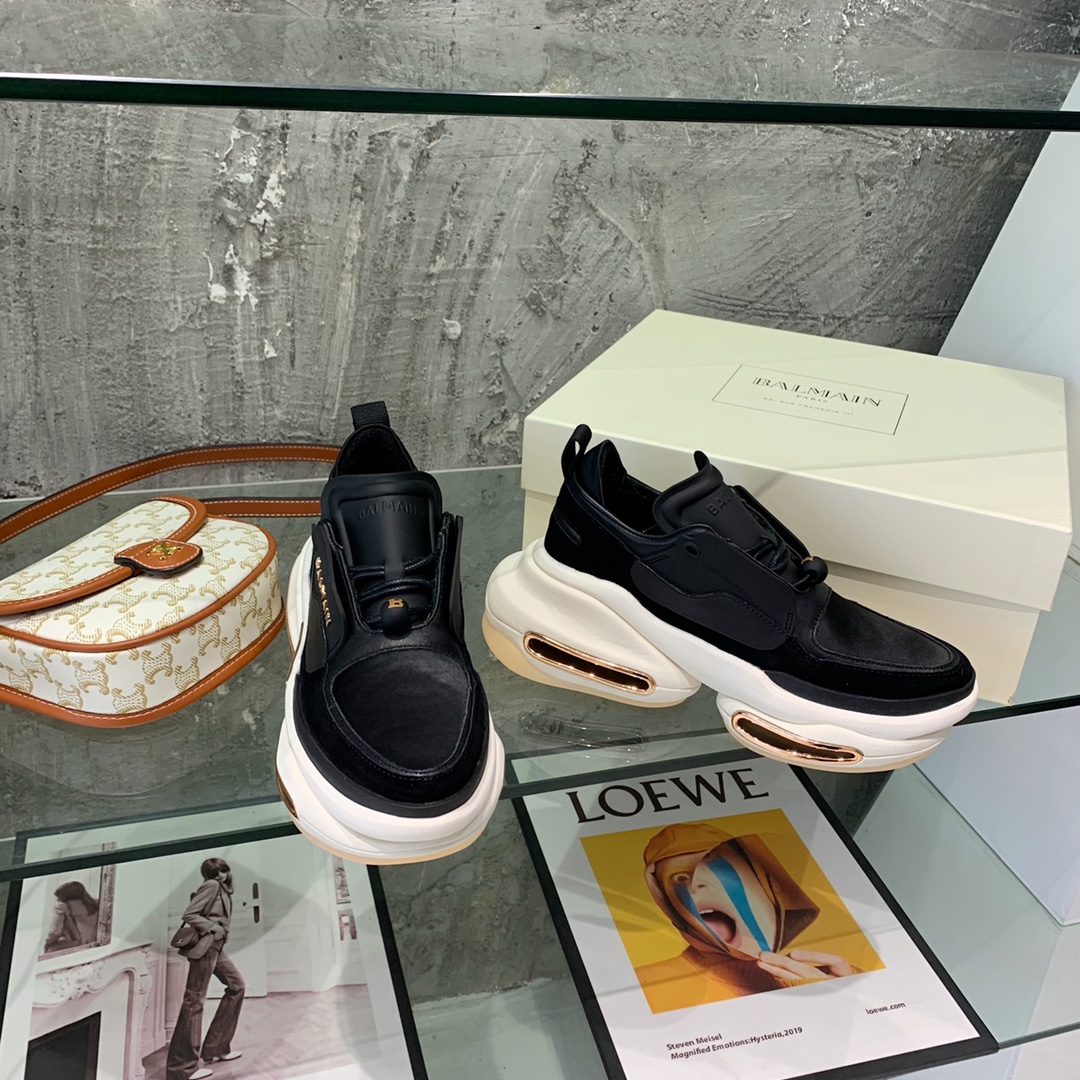 Balmain B-Bold Low-Top Sneakers - FashionPlug