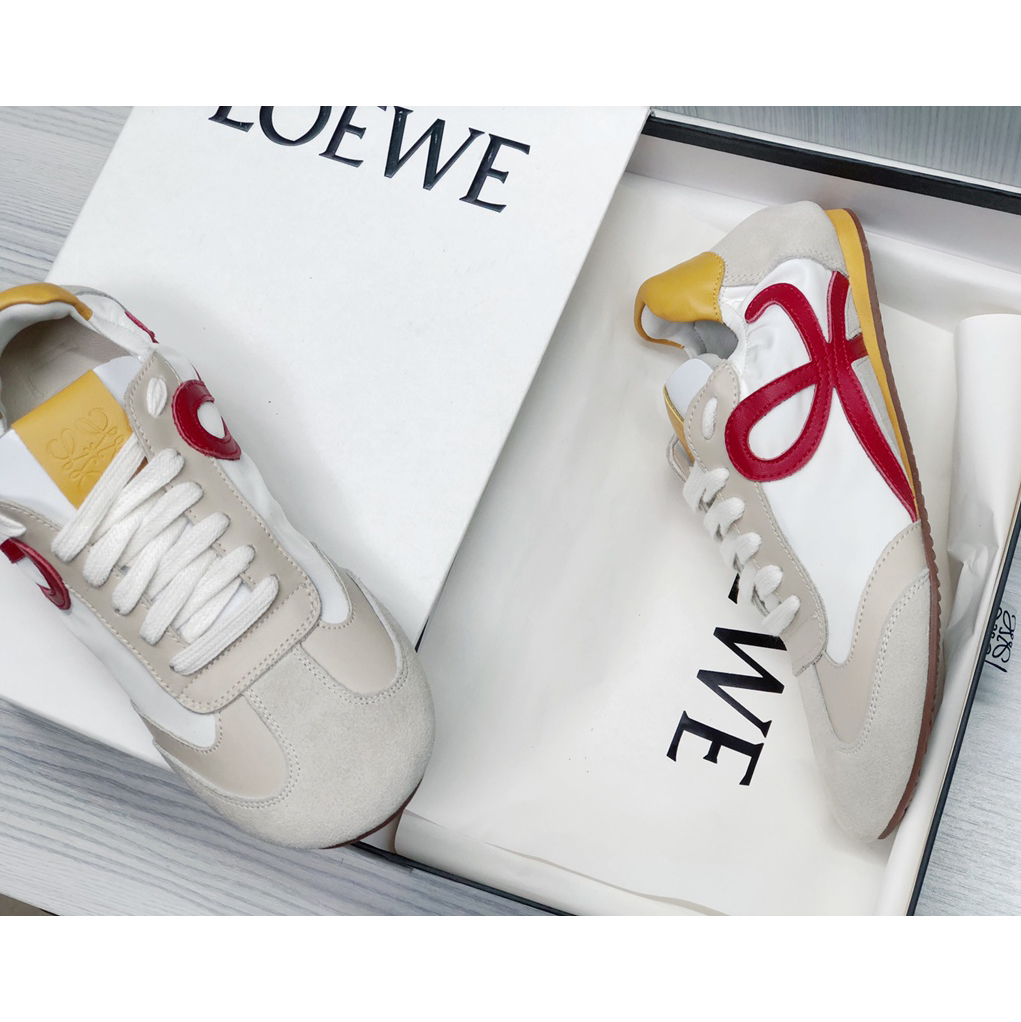 Loewe Ballet Runner In Nylon And Calfskin - FashionPlug