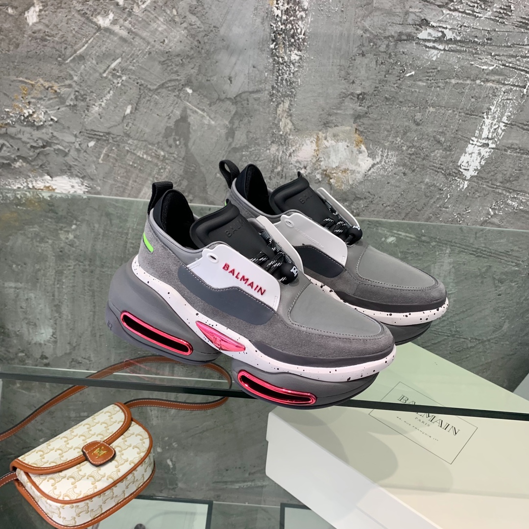 Balmain B-Bold Low-Top Sneakers - FashionPlug
