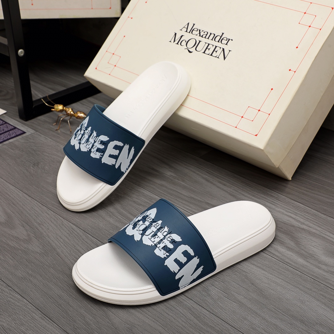 Alexander Mqueen Logo Slipper - FashionPlug