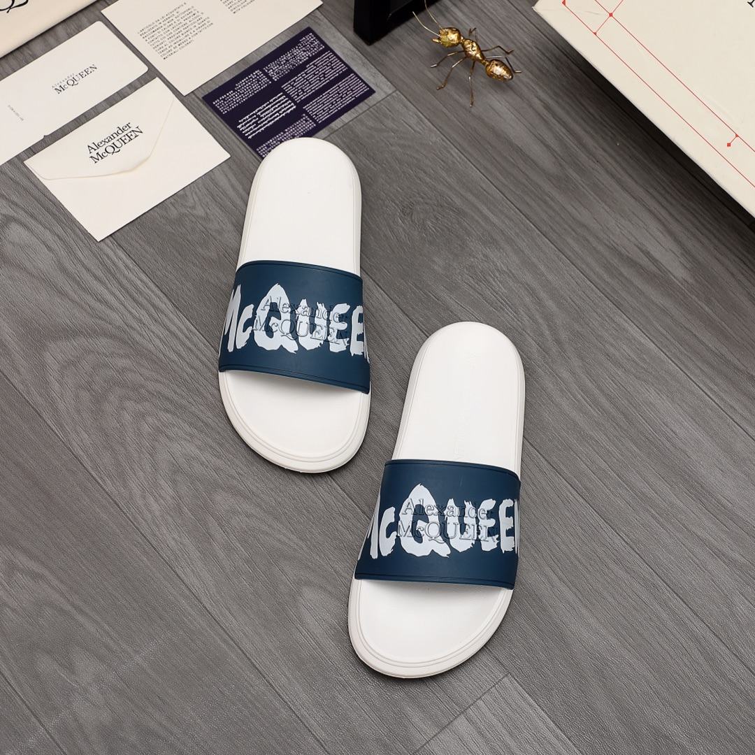 Alexander Mqueen Logo Slipper - FashionPlug