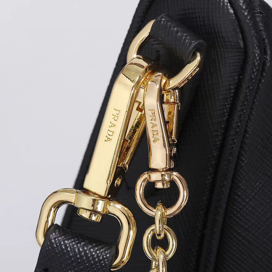 Prada Logo Print Shoulder Bag - FashionPlug