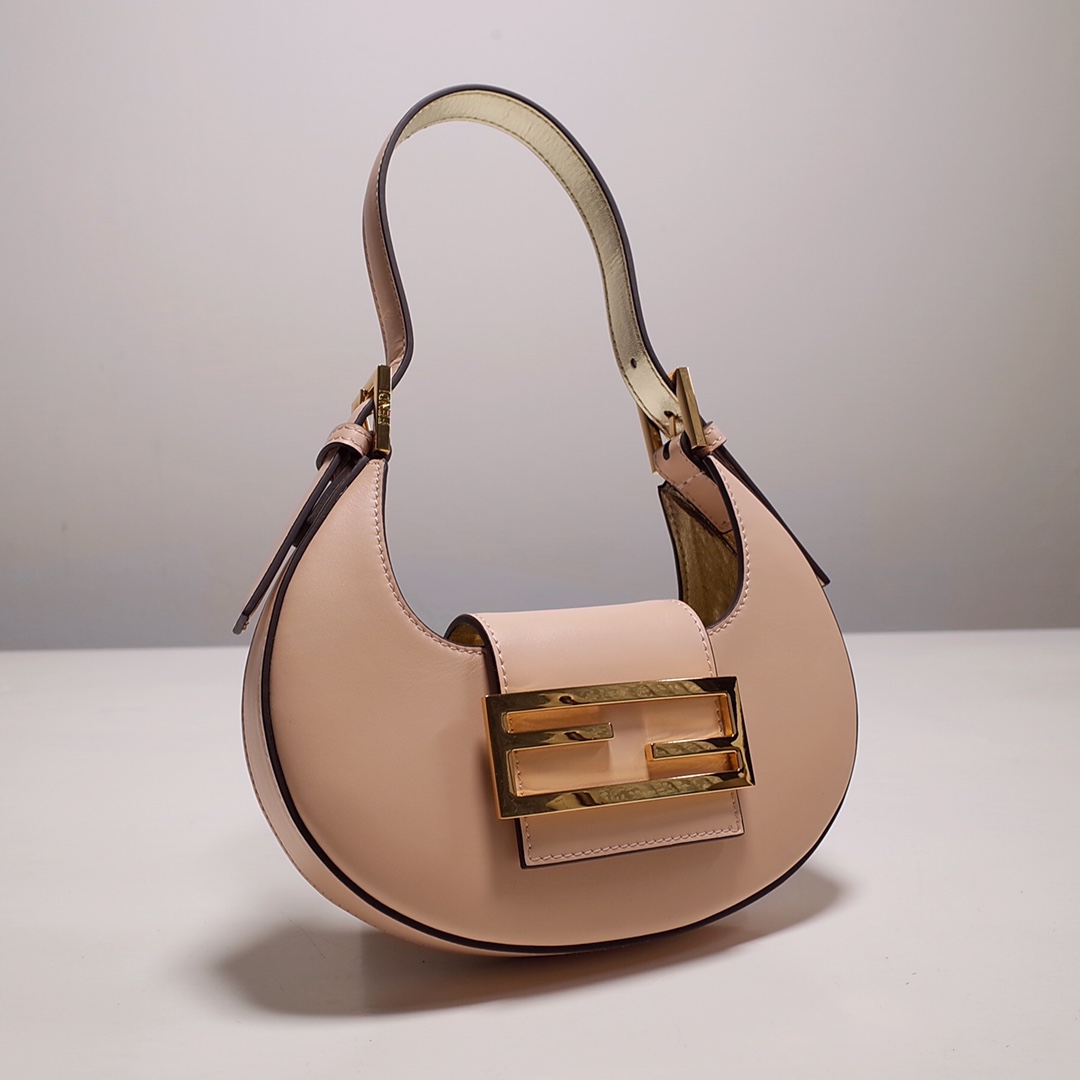Fendi Cookie Pink Leather Mini Handbag（22-17.5-4.5cm） - FashionPlug