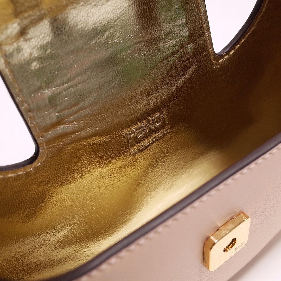 Fendi Cookie Pink Leather Mini Handbag（22-17.5-4.5cm） - FashionPlug