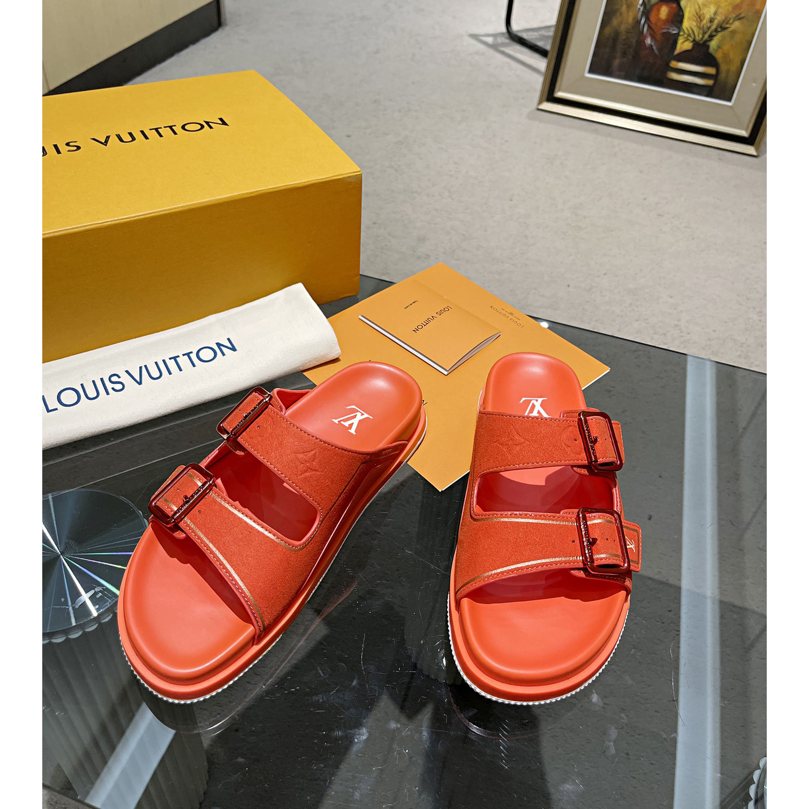 Louis Vuitton Men's Trainer Slippers - FashionPlug
