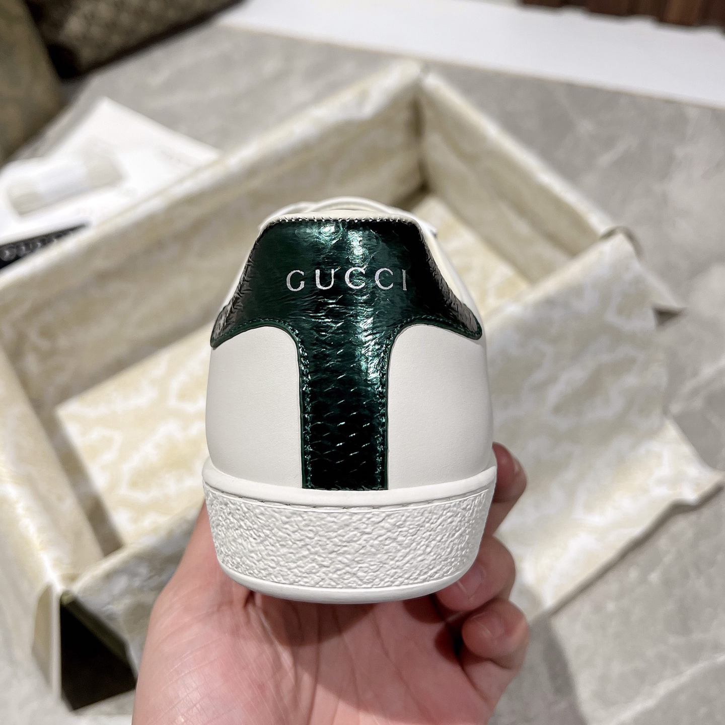 Gucci Snake Logo  Basket Sneaker - FashionPlug