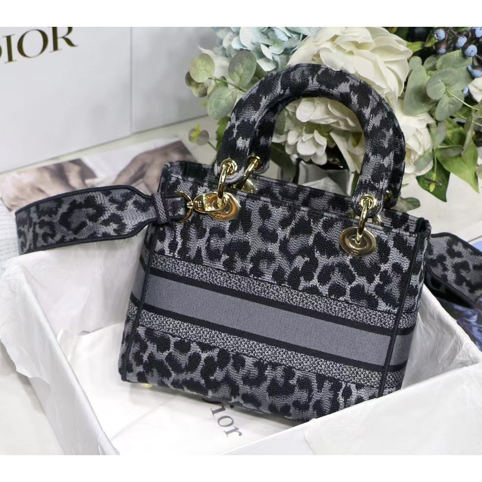Dior Leopard Print Lady Bag（24-20-11CM） - FashionPlug
