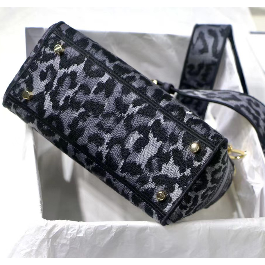 Dior Leopard Print Lady Bag（24-20-11CM） - FashionPlug
