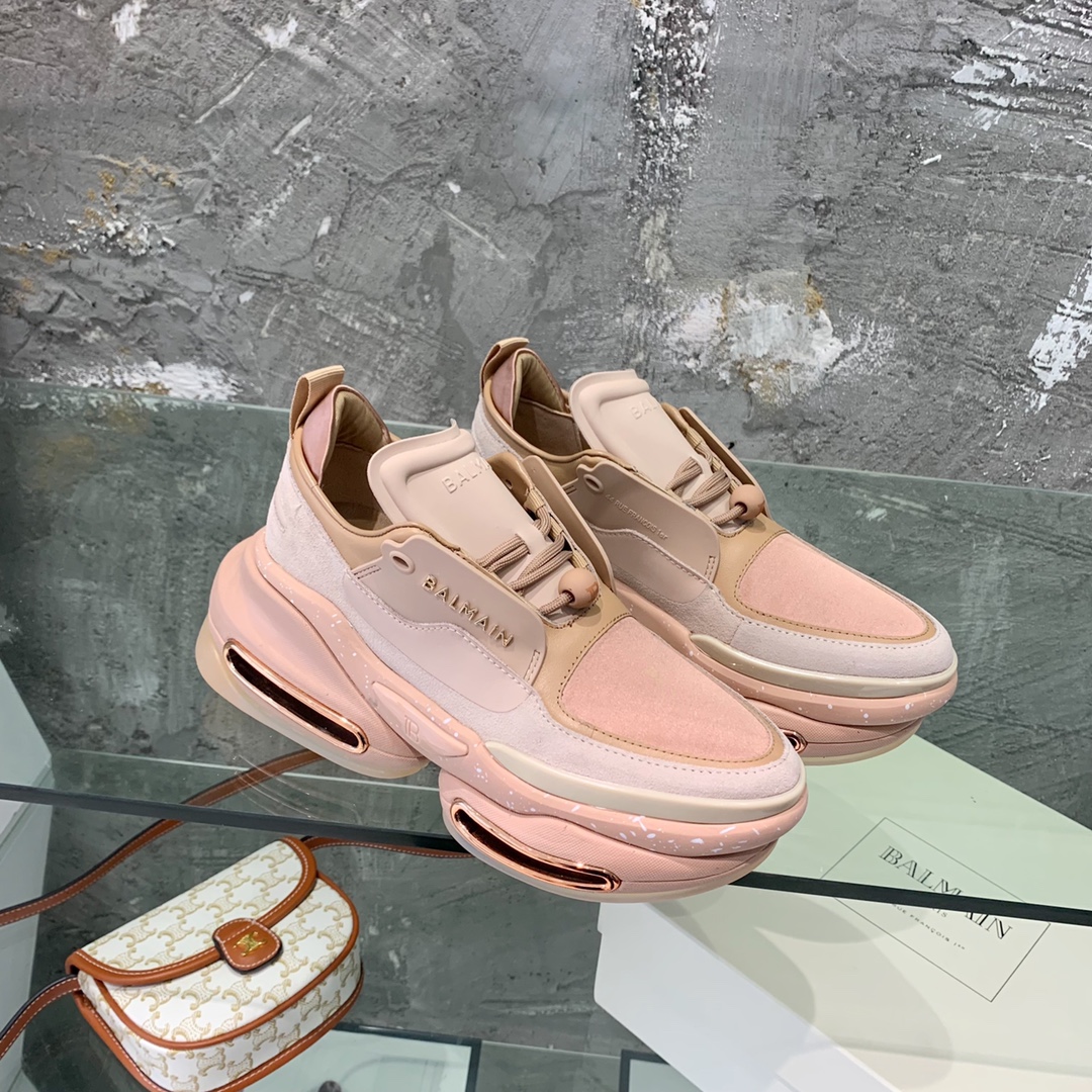 Balmain B-Bold Low-Top Sneakers - FashionPlug