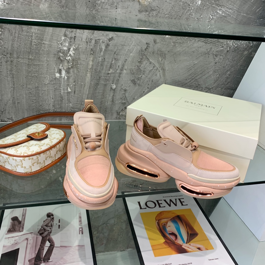 Balmain B-Bold Low-Top Sneakers - FashionPlug