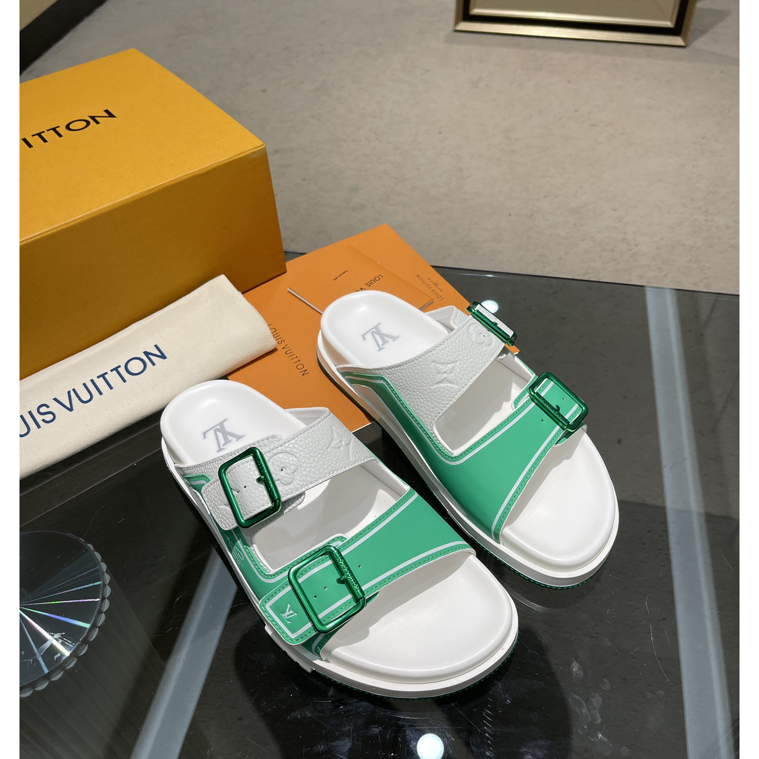Louis Vuitton Men's Trainer Slippers - FashionPlug