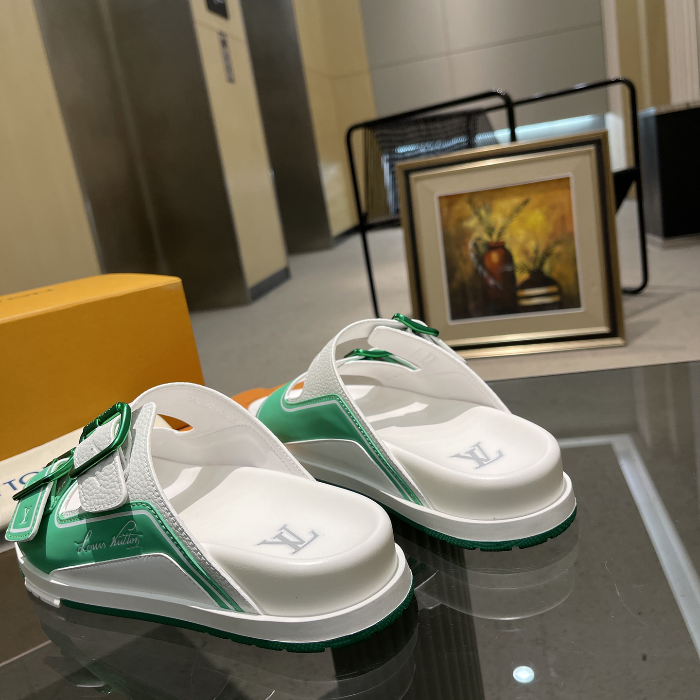 Louis Vuitton Men's Trainer Slippers - FashionPlug