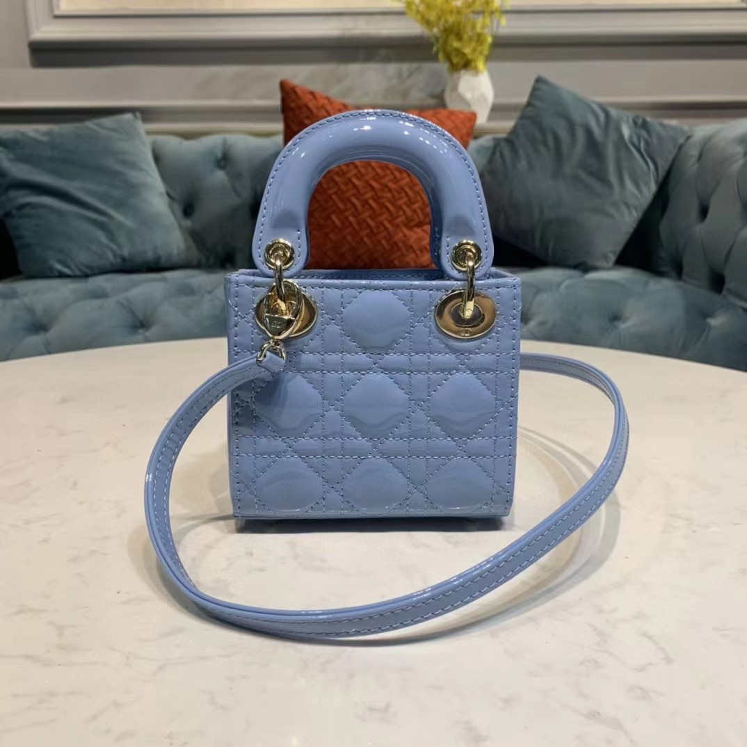 Dior Lady Bag  Cannage Calfskin（12-10-5CM） - FashionPlug