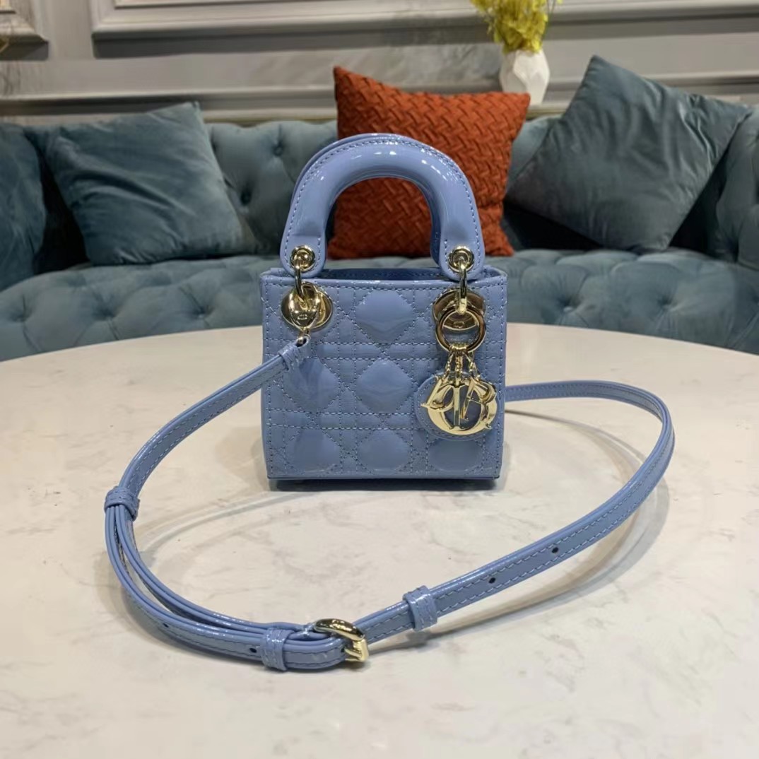 Dior Lady Bag  Cannage Calfskin（12-10-5CM） - FashionPlug