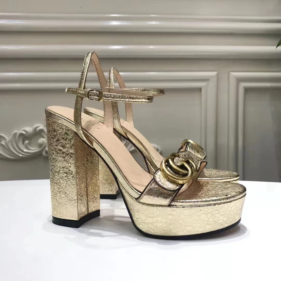 Gucci GG High Heeled Sandals - FashionPlug
