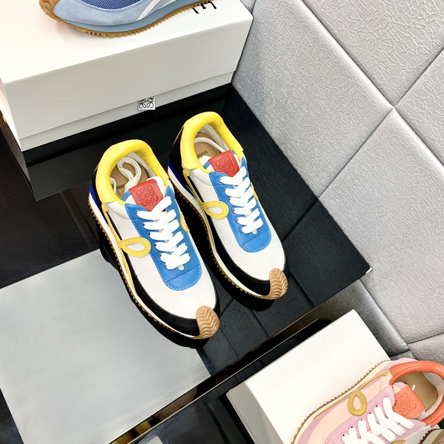 Loewe Flow Runner In Technical Mesh And Suede - FashionPlug