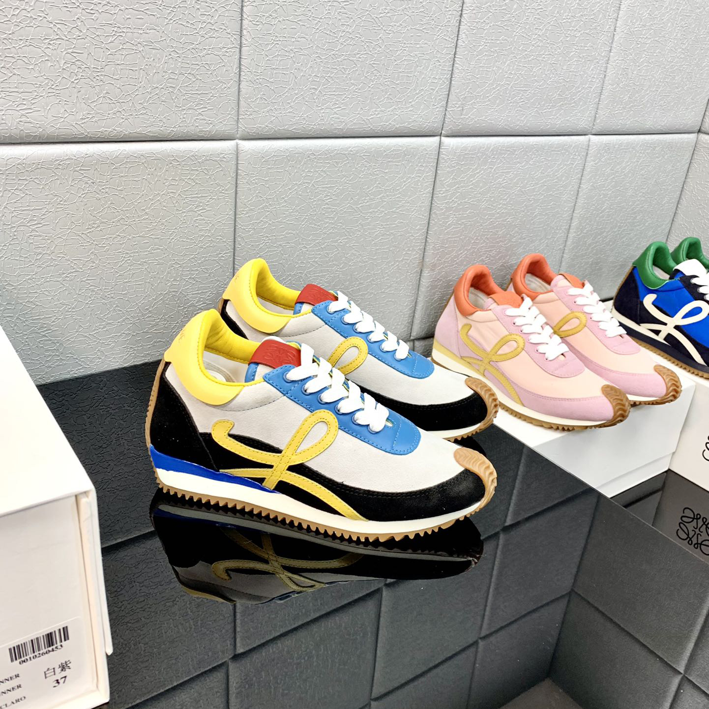 Loewe Flow Runner In Technical Mesh And Suede - FashionPlug