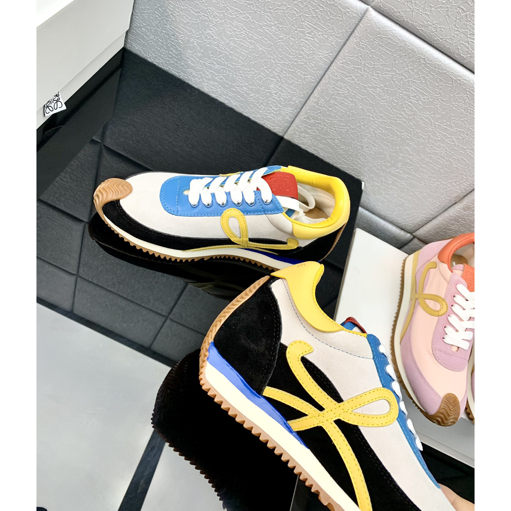 Loewe Flow Runner In Technical Mesh And Suede - FashionPlug