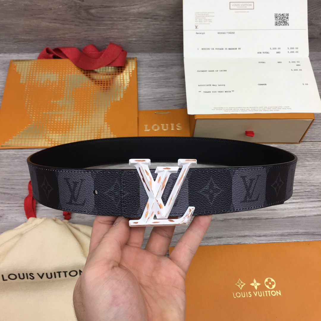 Louis Vuitton Squared LV 40mm Belt - FashionPlug