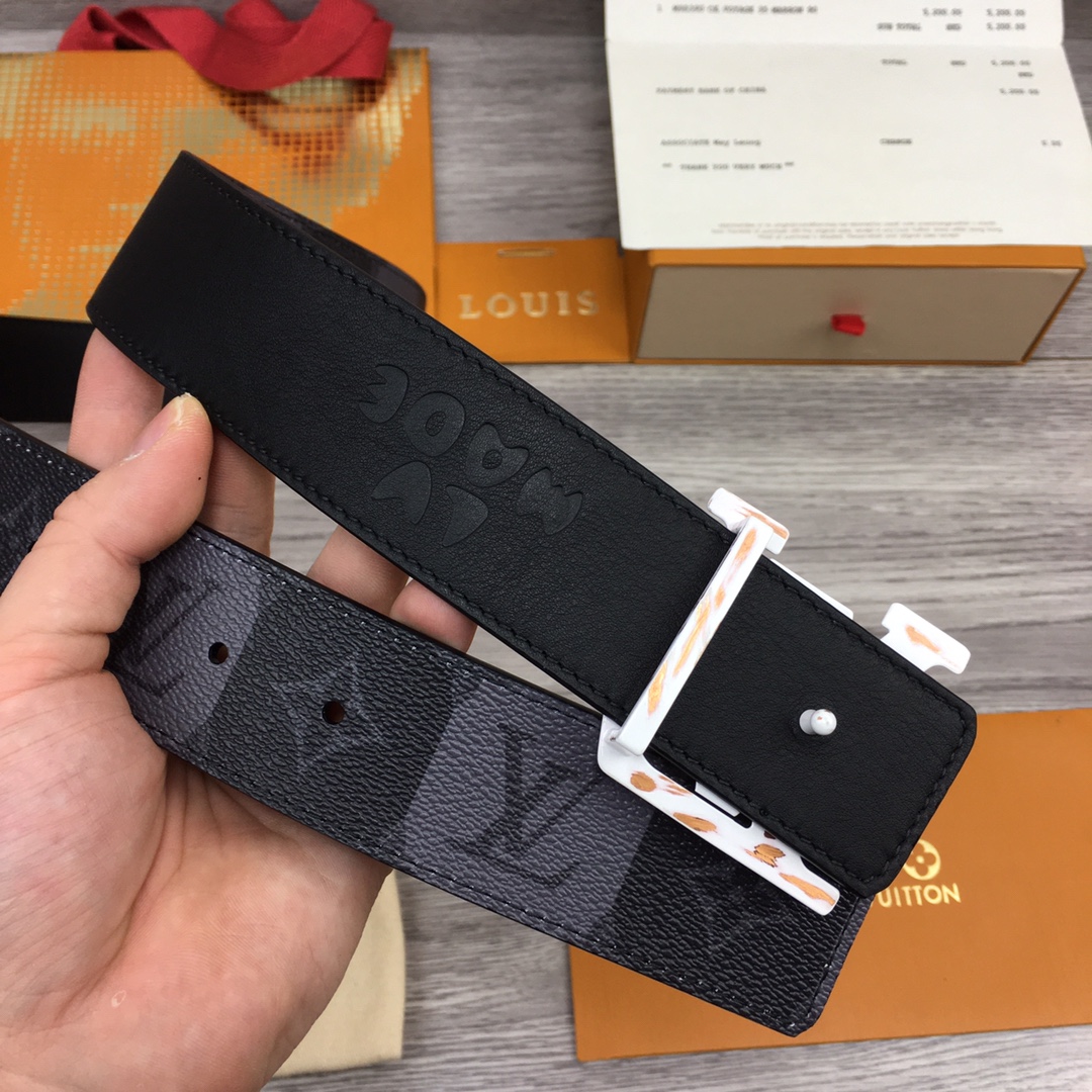 Louis Vuitton Squared LV 40mm Belt - FashionPlug