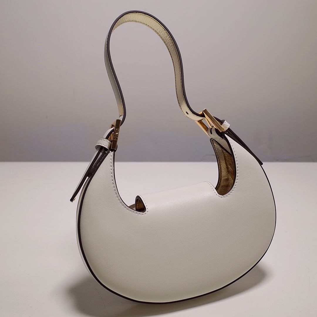 Fendi Cookie White Leather Mini Handbag（22-17.5-4.5cm） - FashionPlug