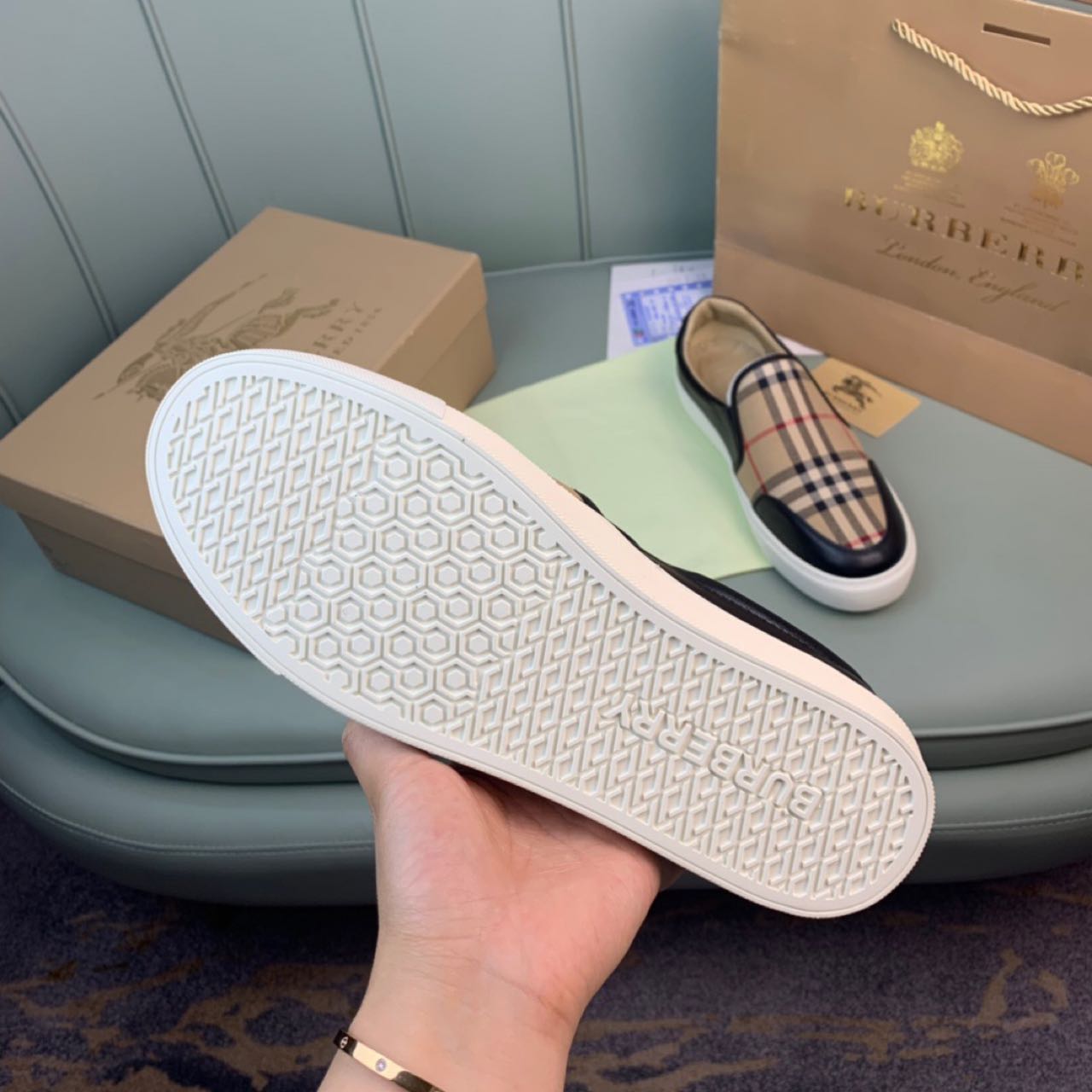 Burberry Vintage Check Loafers   - FashionPlug