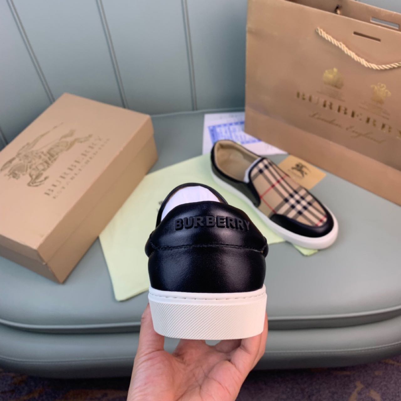 Burberry Vintage Check Loafers   - FashionPlug