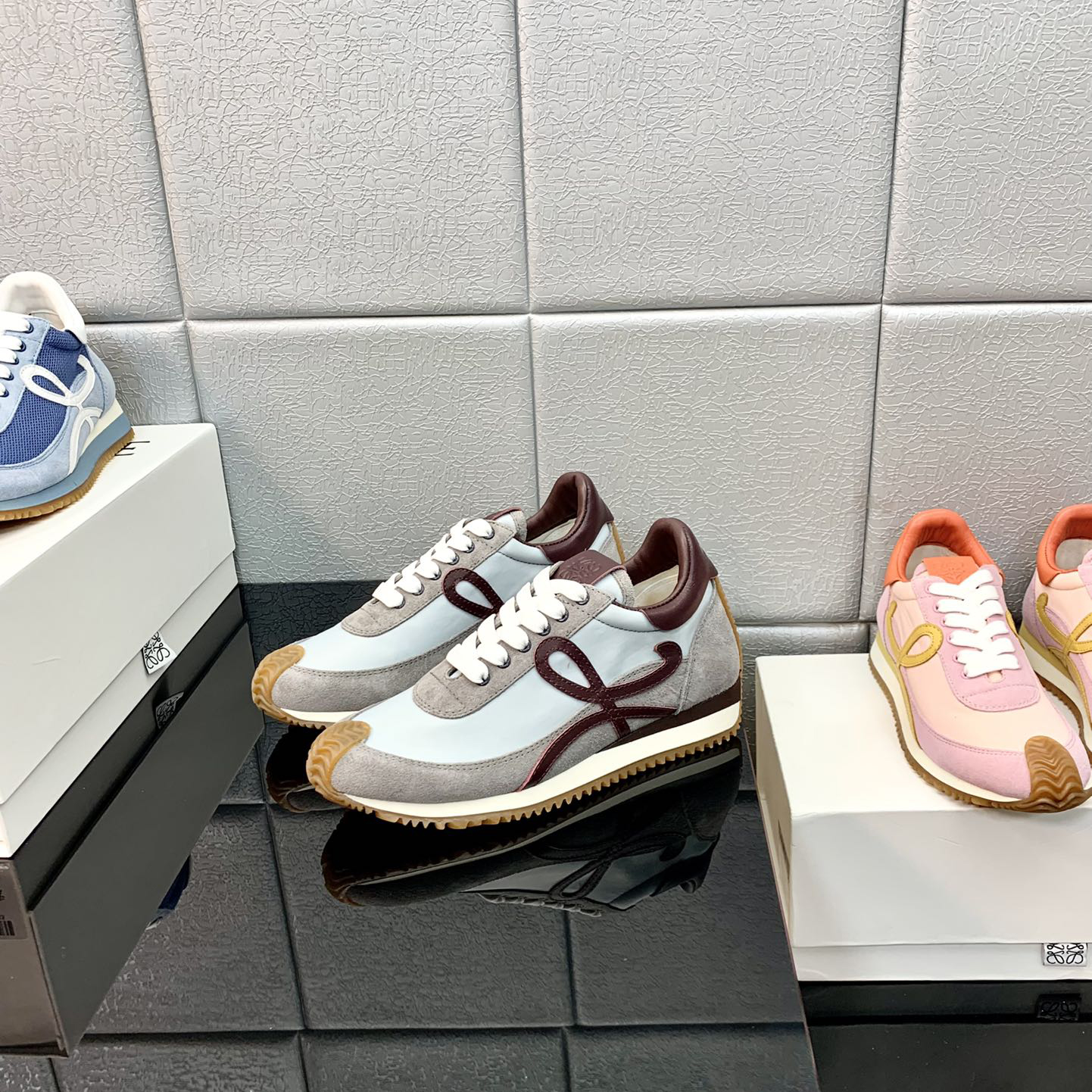 Loewe Flow Runner In Technical Mesh And Suede - FashionPlug