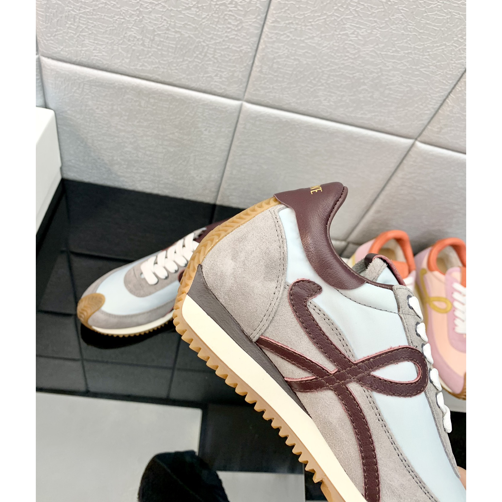 Loewe Flow Runner In Technical Mesh And Suede - FashionPlug