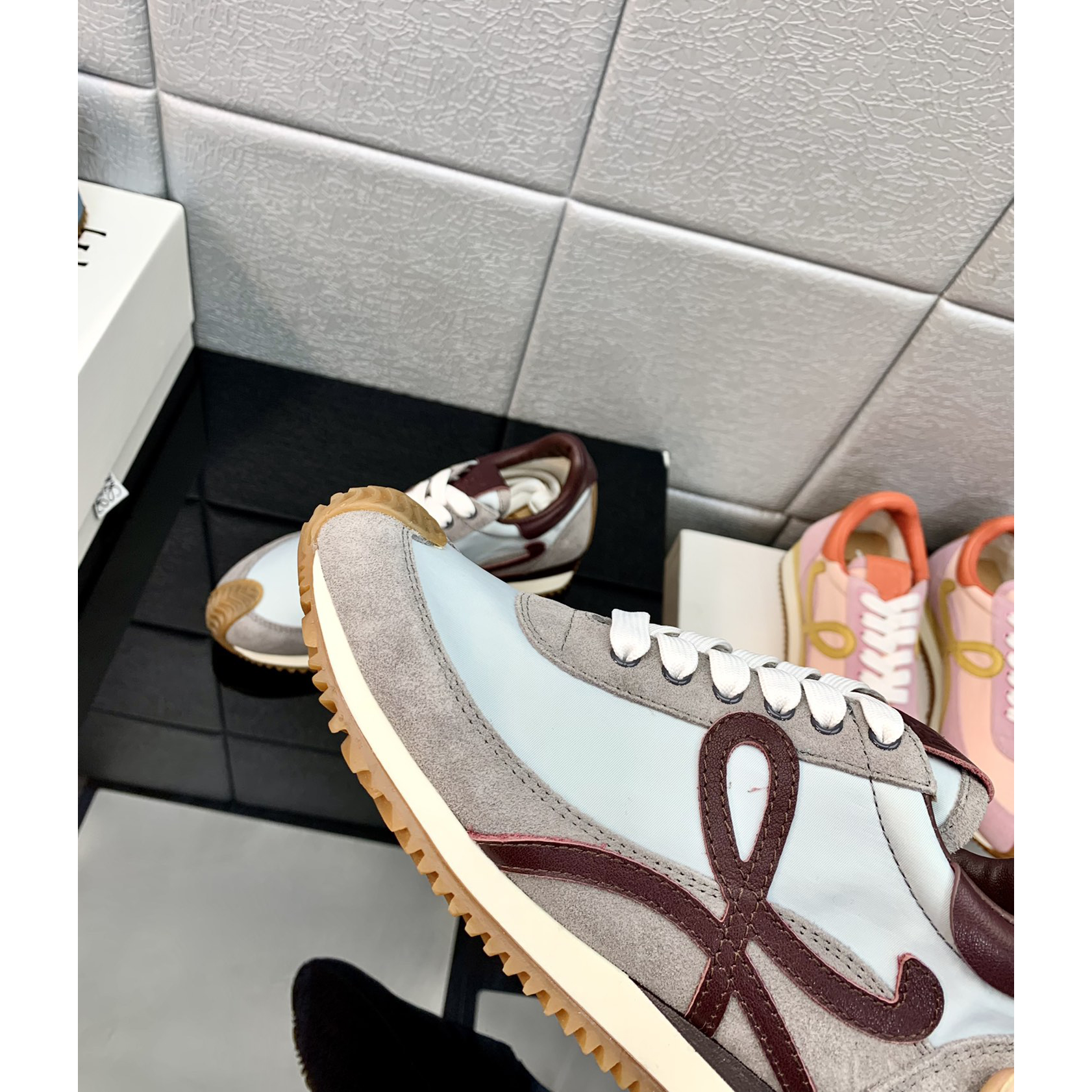 Loewe Flow Runner In Technical Mesh And Suede - FashionPlug