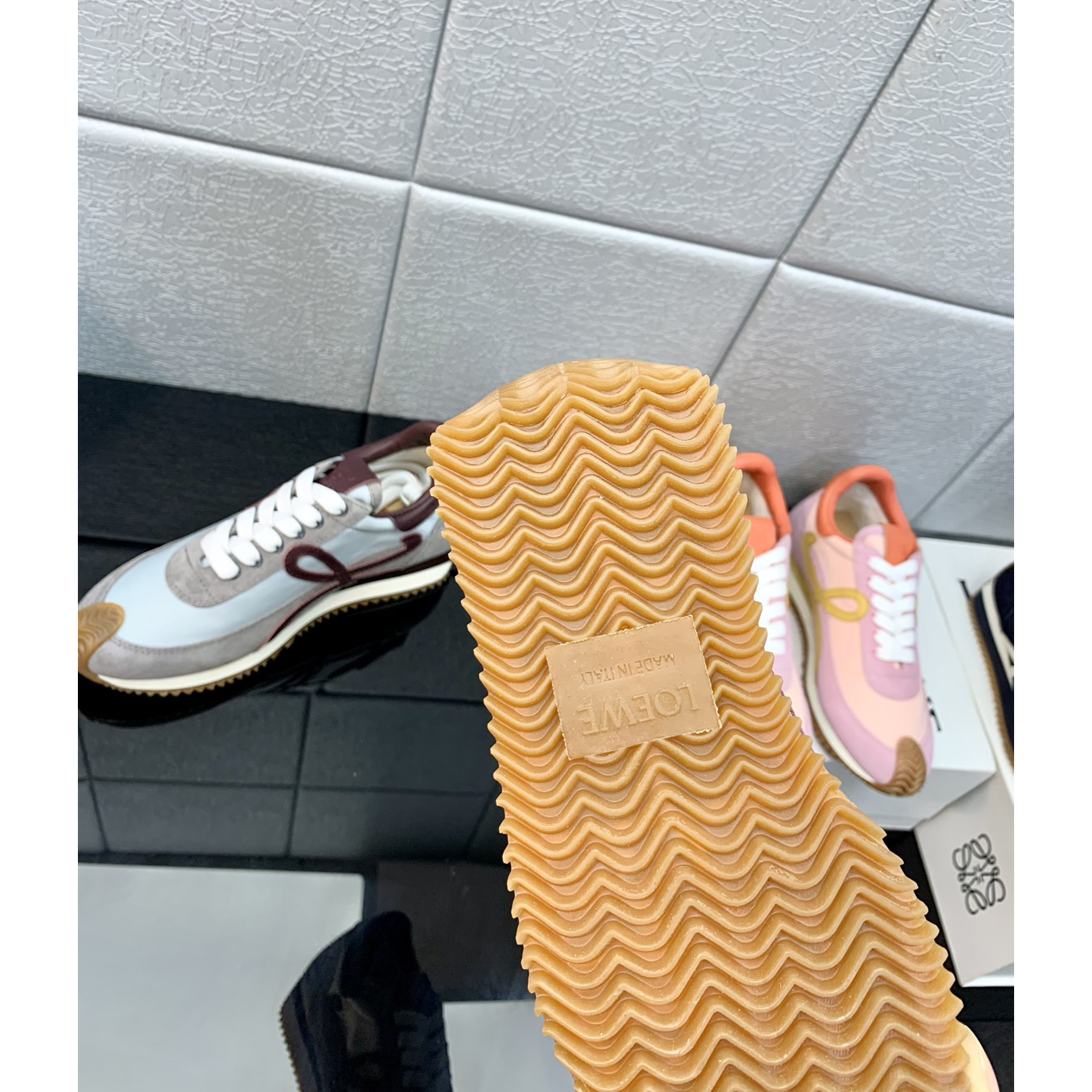 Loewe Flow Runner In Technical Mesh And Suede - FashionPlug