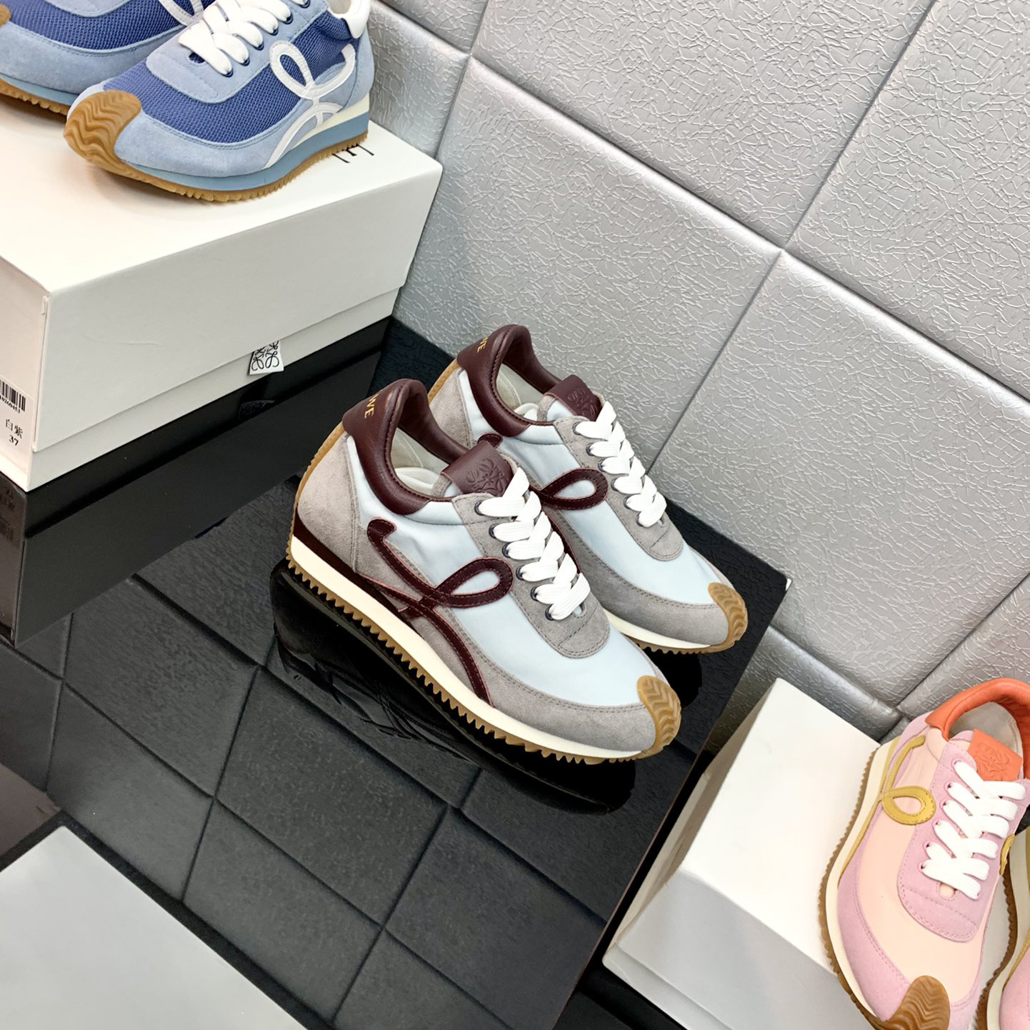 Loewe Flow Runner In Technical Mesh And Suede - FashionPlug