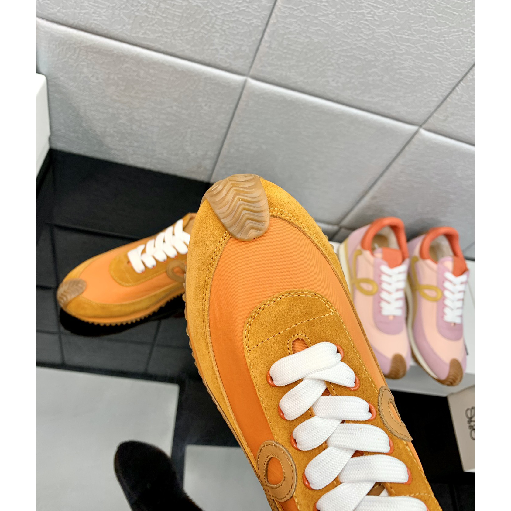Loewe Flow Runner In Technical Mesh And Suede - FashionPlug