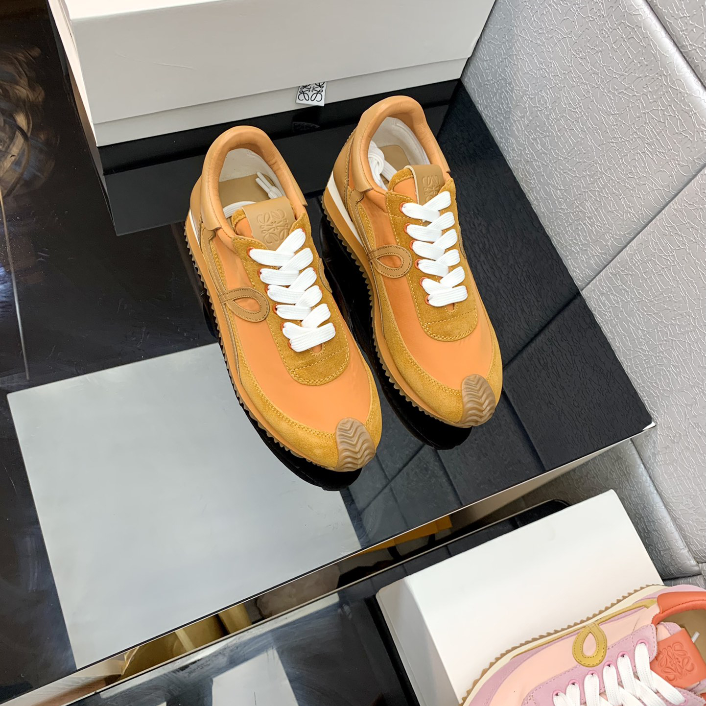Loewe Flow Runner In Technical Mesh And Suede - FashionPlug