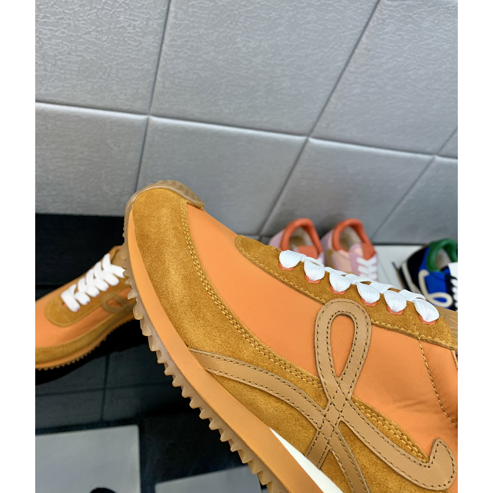 Loewe Flow Runner In Technical Mesh And Suede - FashionPlug