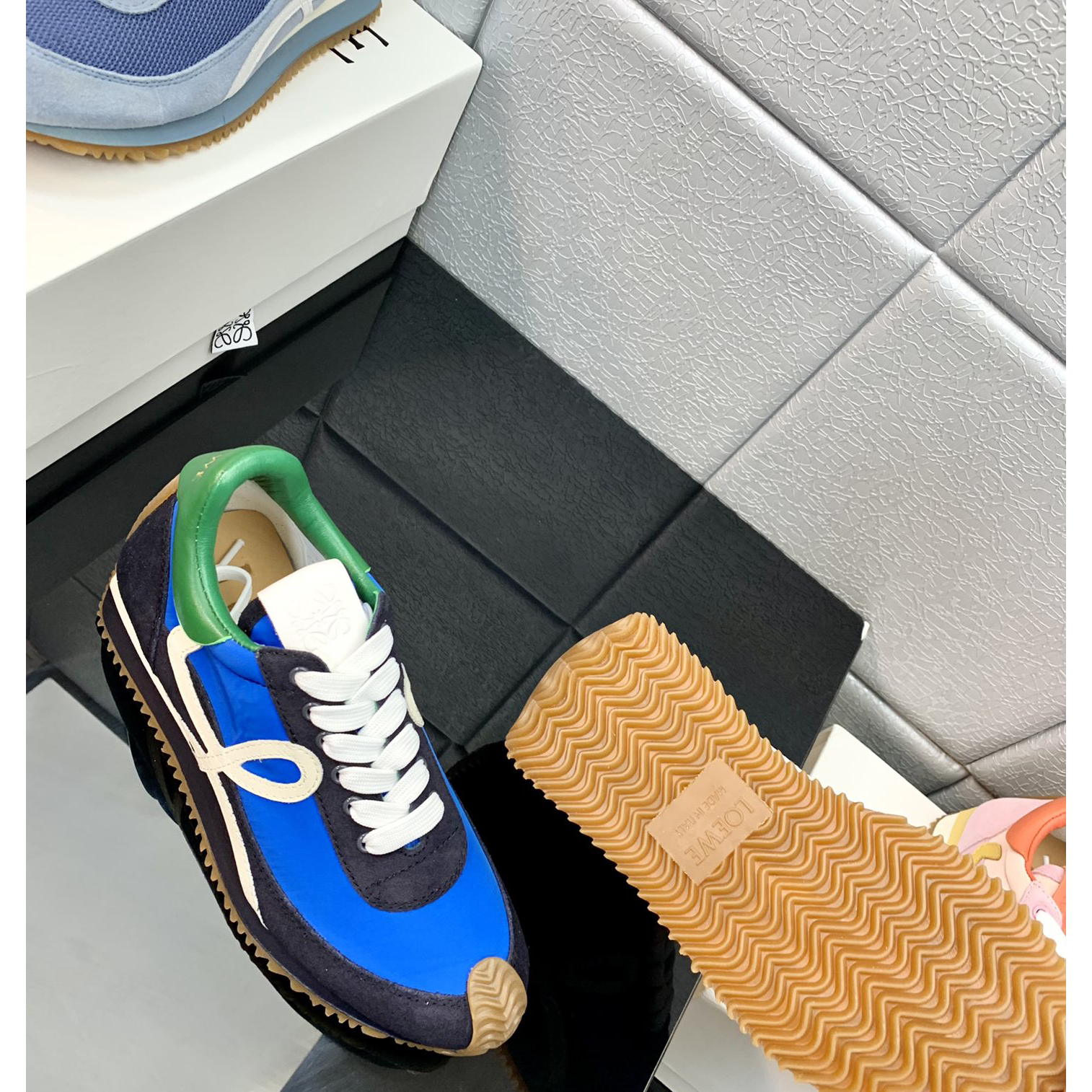Loewe Flow Runner In Technical Mesh And Suede - FashionPlug
