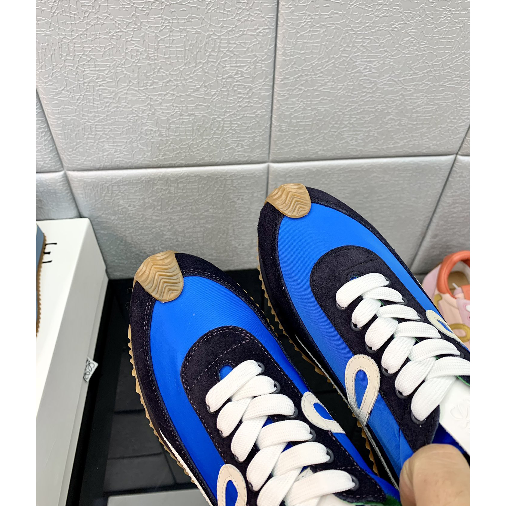 Loewe Flow Runner In Technical Mesh And Suede - FashionPlug