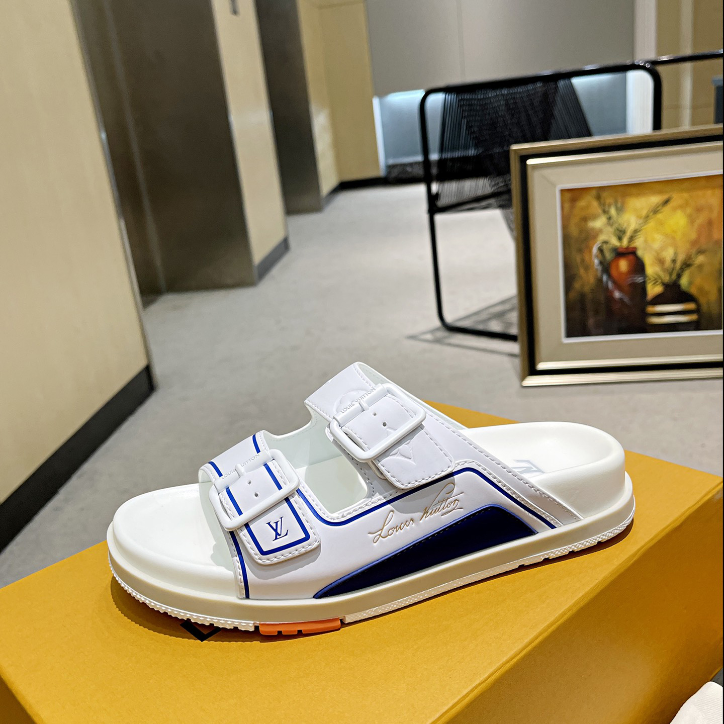 Louis Vuitton Men's Trainer Slippers - FashionPlug