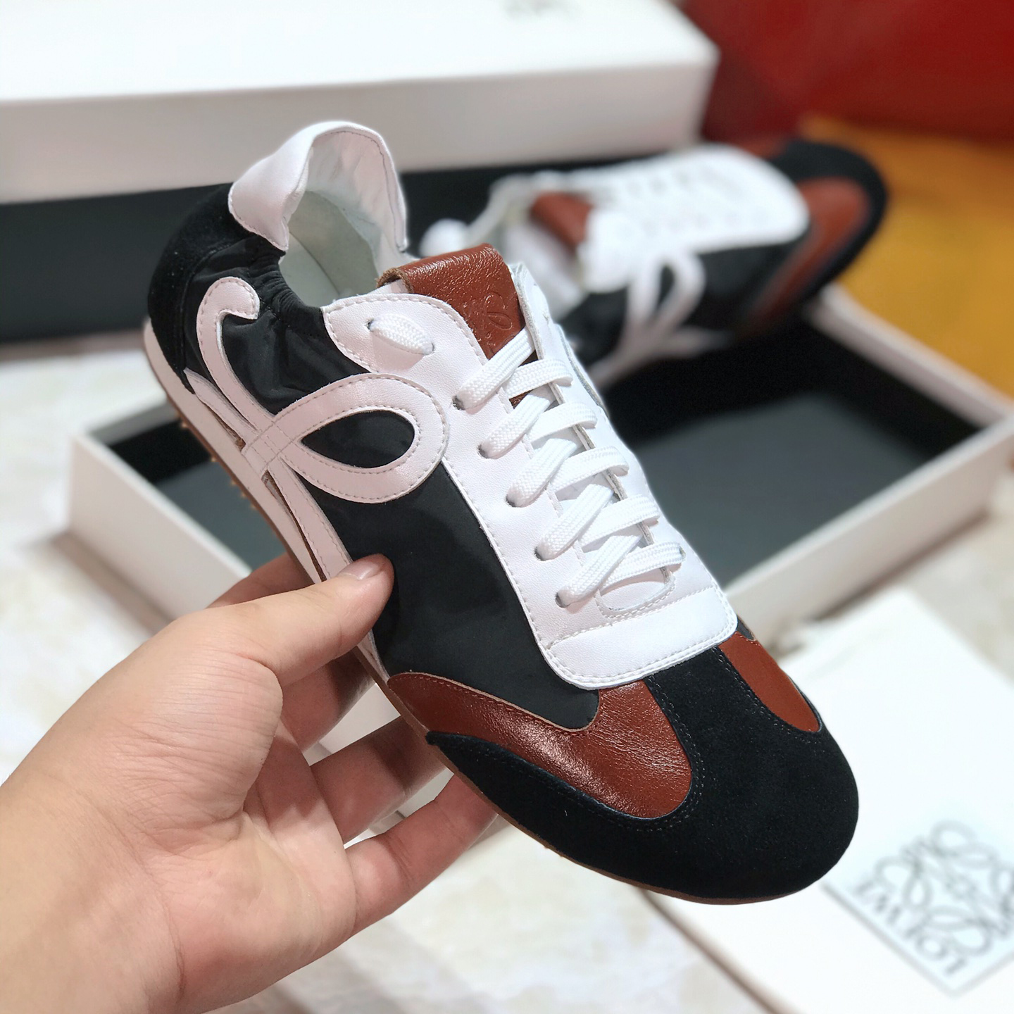 Loewe Ballet Runner In Nylon And Calfskin - FashionPlug