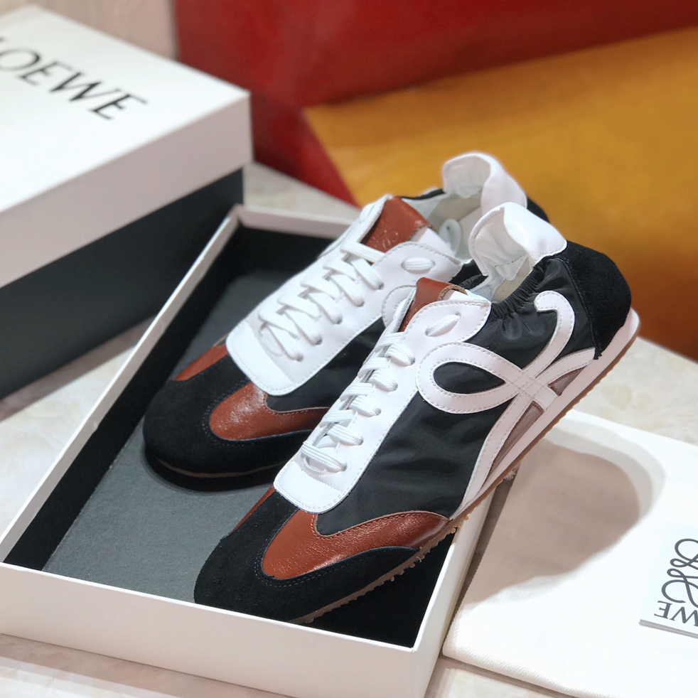 Loewe Ballet Runner In Nylon And Calfskin - FashionPlug