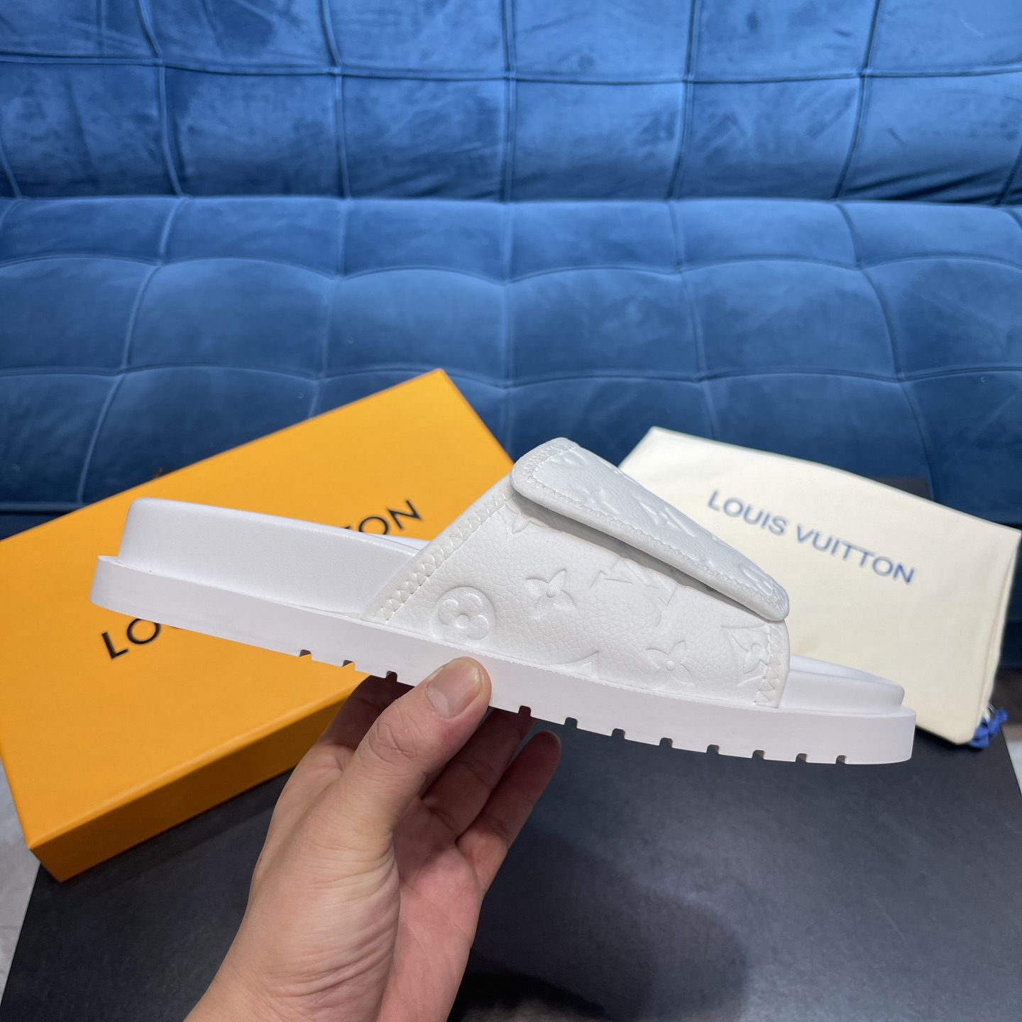 Louis Vuitton x NBA Monogram Slipper - FashionPlug