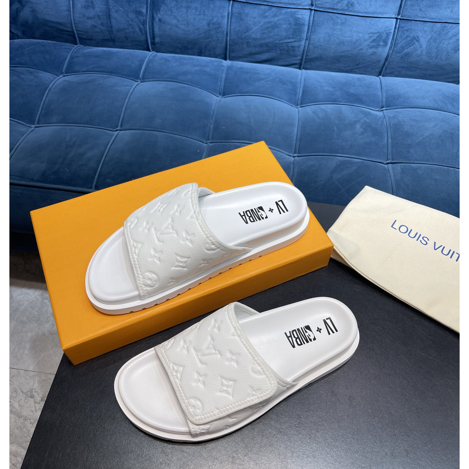 Louis Vuitton x NBA Monogram Slipper - FashionPlug