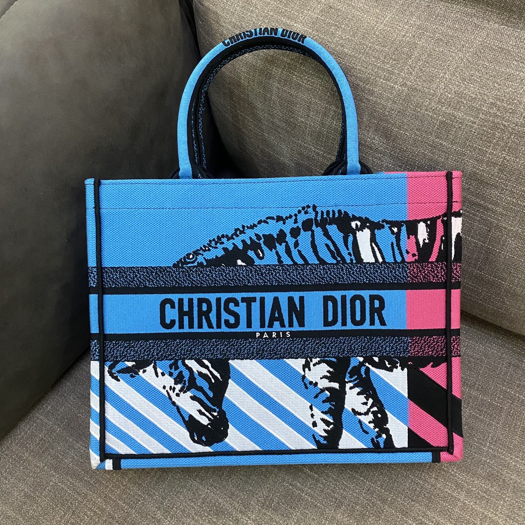 Dior Book Tote D-Jungle Pop（36.5*28*17.5cm） - FashionPlug