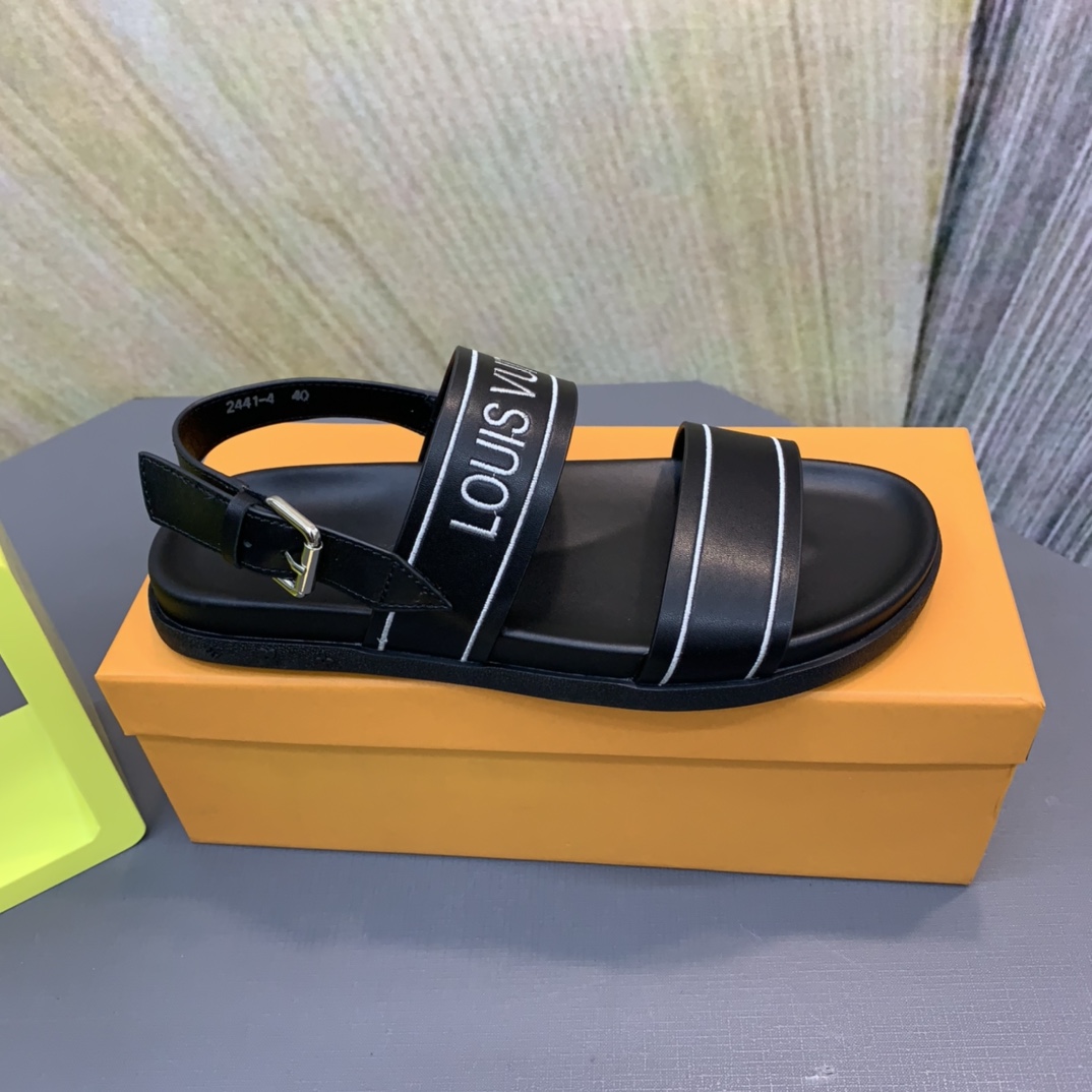 Louis Vuitton Logo Sandals - FashionPlug