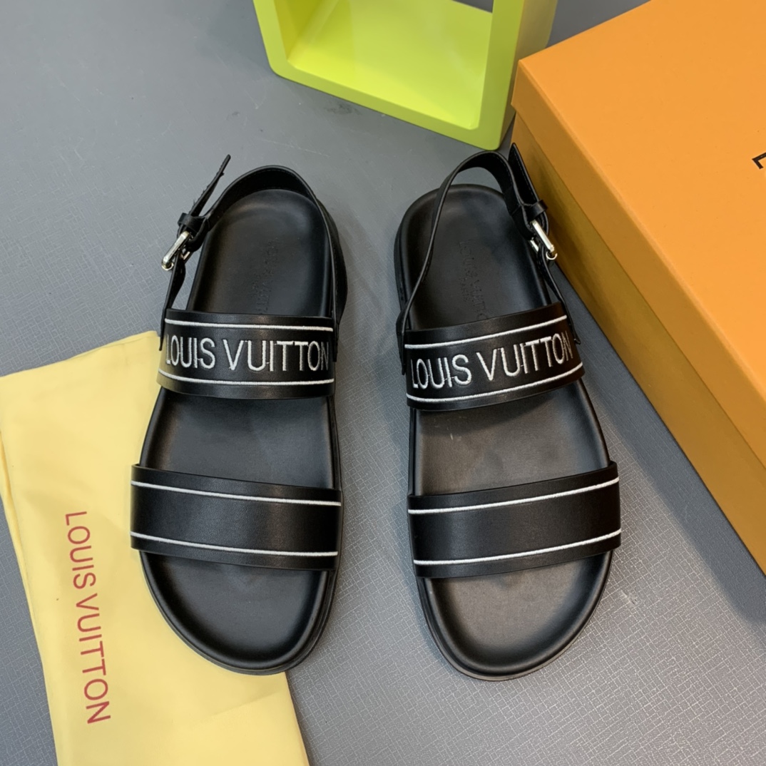 Louis Vuitton Logo Sandals - FashionPlug