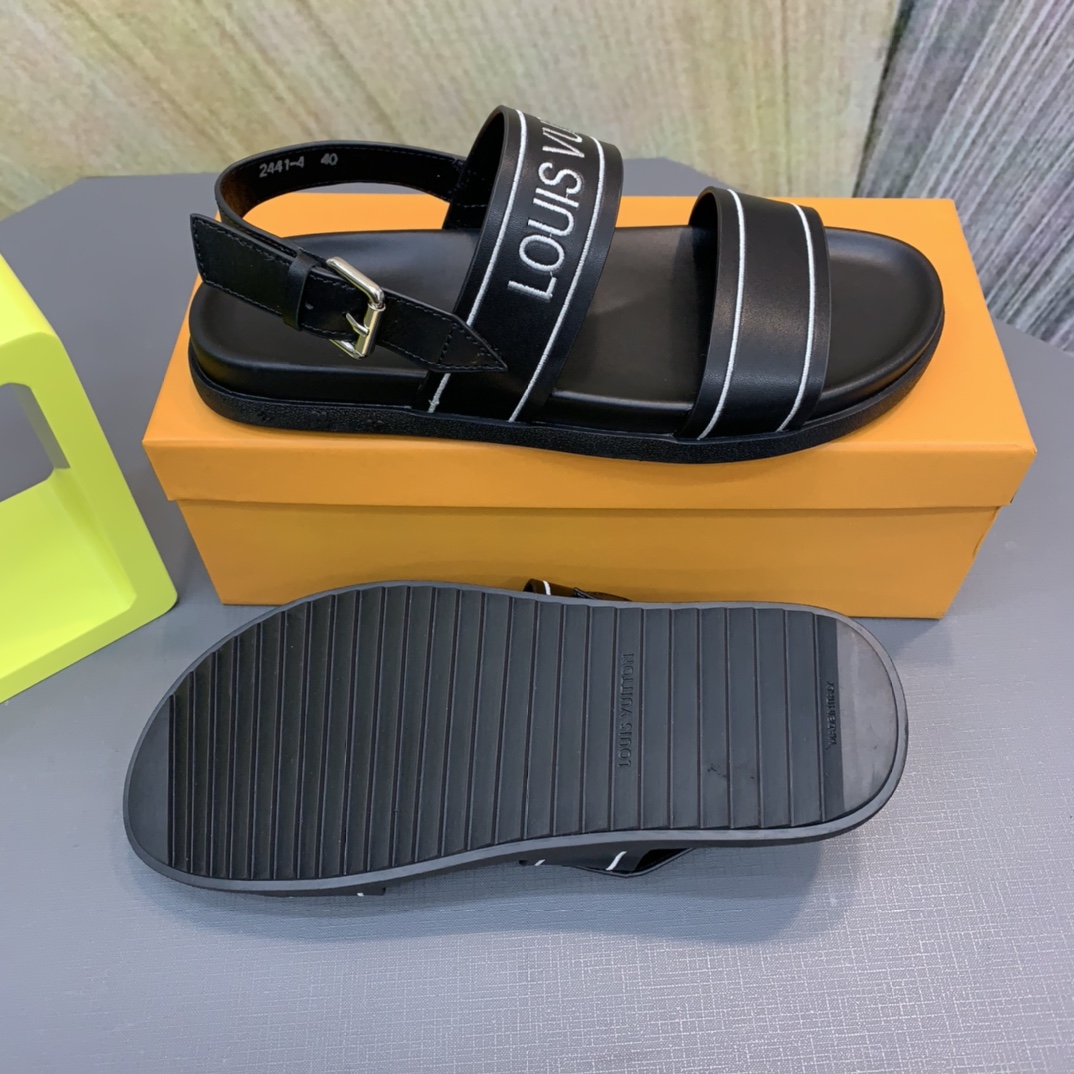 Louis Vuitton Logo Sandals - FashionPlug