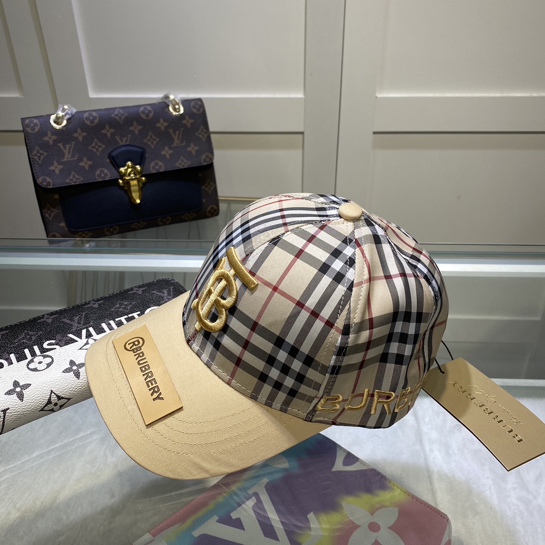 Burberry Monogram Motif Icon Stripe Baseball Cap - FashionPlug