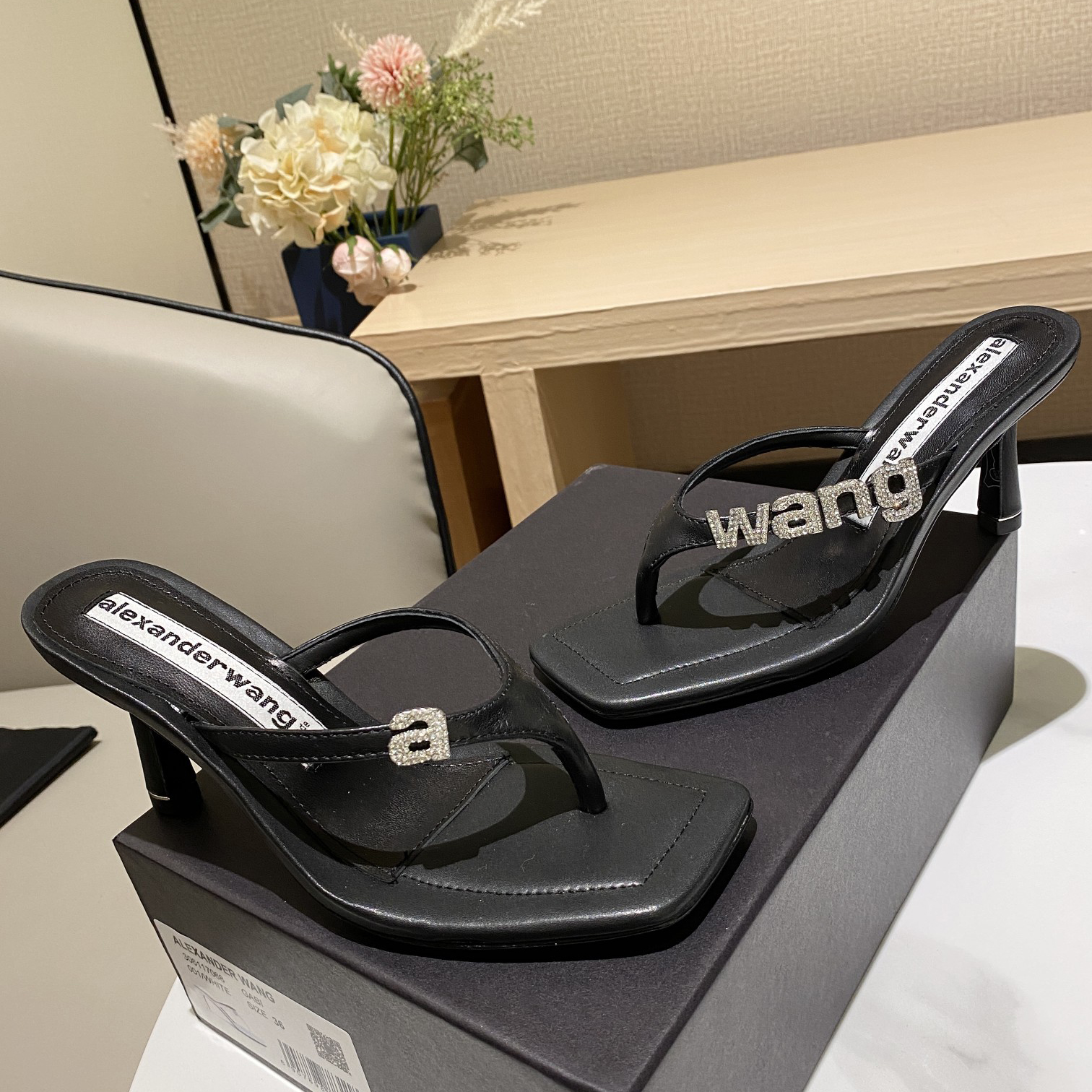 Alexander Wang Clip Toe High-Heeled Sandals - FashionPlug