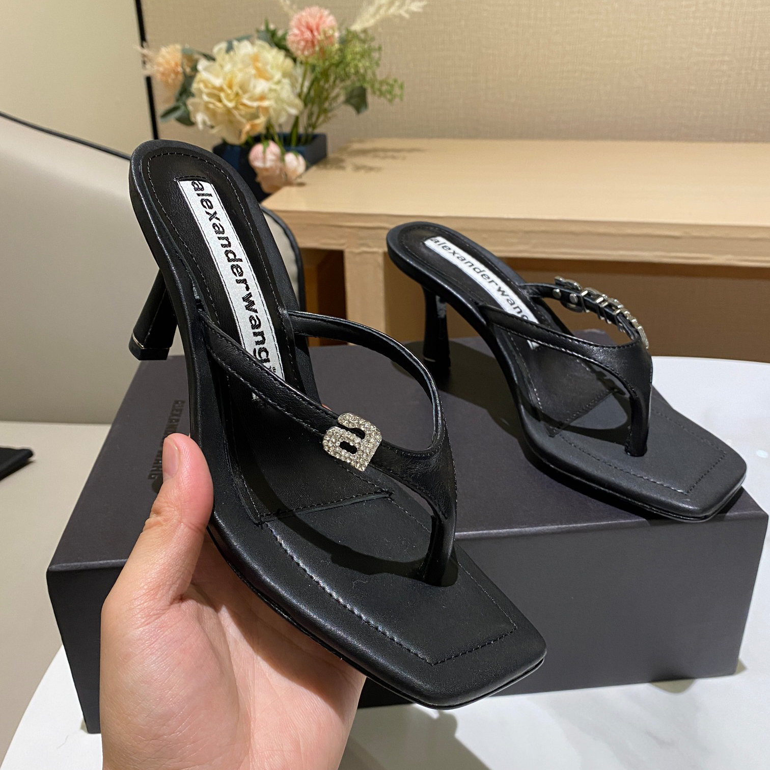 Alexander Wang Clip Toe High-Heeled Sandals - FashionPlug